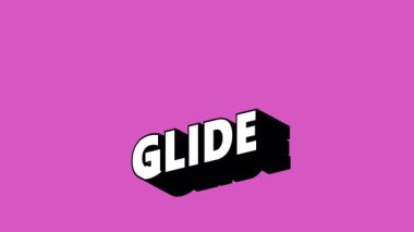 Renk Değiştiren Arkaplan ile Graffiti Biçiminde GLIDE Metni