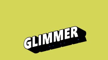 Renk Değiştiren Arkaplan ile Graffiti Biçiminde GLIMER Metni