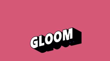 Graffiti Biçimli GLOOM Metni Renk Değiştiren Arkaplan