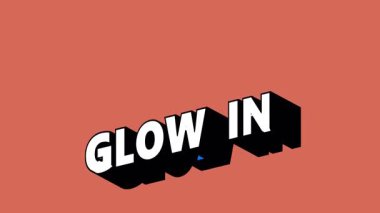 Renk Değiştiren Arkaplan ile Graffiti Biçimli GLOW IN Metni