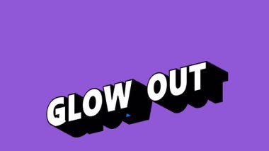 Renk Değiştiren Arkaplan ile Graffiti Biçiminde GLOW Out Metni