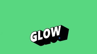 Renk Değiştiren Arkaplan ile Graffiti Biçiminde GLOW Metni