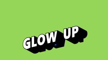 Graffiti Biçimli GLOW UP Metni Renk Değiştiren Arkaplan