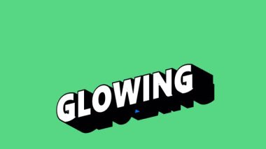 Renk Değiştiren Arkaplan ile Graffiti Biçiminde GLOWING Metni