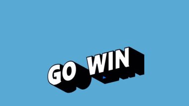 GO Graffiti Biçiminde Renk Değiştiren Arkaplan ile Kazanan Metin