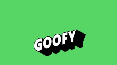 Renk Değiştiren Arkaplan Tarzı ile GOOFY Metni