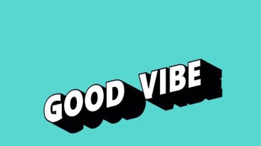 Renk Değiştiren Arkaplanlı Graffiti Biçimli İyi Vibe Metni