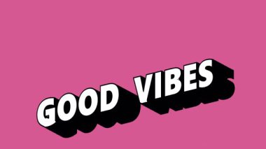 Renk Değiştiren Arkaplan ile Graffiti Biçiminde İyi VİBES Metni