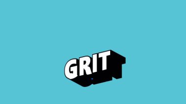 Renk Değiştiren Arkaplan ile Graffiti Biçiminde GRIT Metni