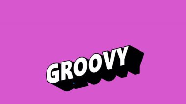 Graffiti Biçimli GROOVY Metni Renk Değiştiren Arkaplan