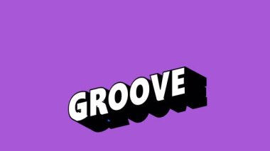 Renk Değiştiren Arkaplan ile Graffiti Biçiminde GROOVE Metni