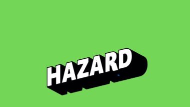 Renk Değiştiren Arkaplan ile Graffiti Biçiminde HAZARD Metni