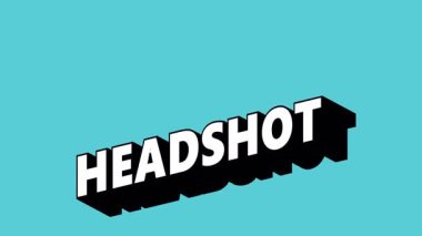 Renk Değiştiren Arkaplan ile Graffiti Biçiminde HEADSHOT Metni