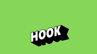 Renk Değiştiren Arkaplan ile Graffiti Biçimli HOOK Metni