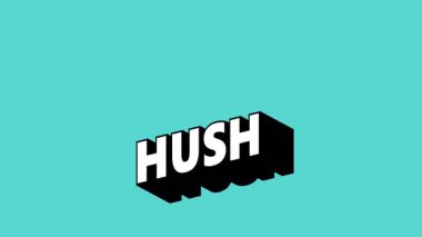 Renk Değiştiren Arkaplan ile Graffiti Biçiminde HUSH Metni