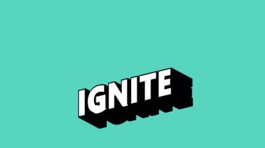Renk Değiştiren Arkaplan ile Graffiti Biçiminde IGNITE Metni