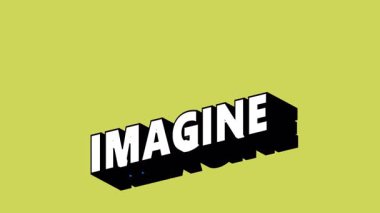 Renk Değiştiren Arkaplan ile Graffiti Biçiminde İMAGINE Metni