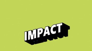 Renk Değiştiren Arkaplan ile Graffiti Biçiminde IMPACT Metni