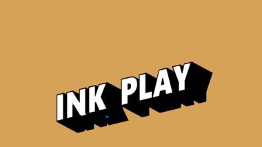 Renk Değiştiren Arkaplan ile Graffiti Biçiminde INK Oynama Metni