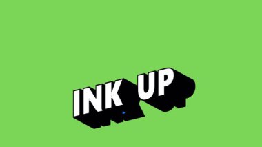 Graffiti Biçimli INK UP Metni Renk Değiştiren Arkaplan