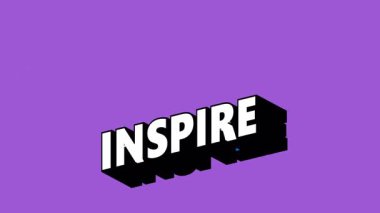 Renk Değiştiren Arkaplan ile Graffiti Biçiminde InSPIRE Metni