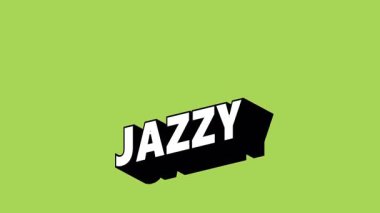 Renk Değiştiren Arkaplan ile Graffiti Biçiminde JAZY Metni