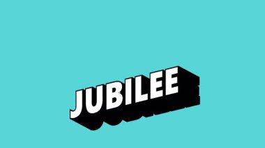 Renk Değiştiren Arkaplan ile Graffiti Biçiminde JUBILEE Metni