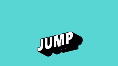 Renk Değiştiren Arkaplan ile Graffiti Biçiminde JUMP Metni