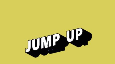 Renk Değiştiren Arkaplan ile Graffiti Biçiminde JUMP UP Metni