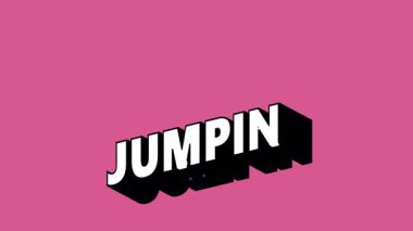 Renk Değiştiren Arkaplan ile Graffiti Biçiminde JUMPIN Metni