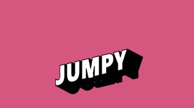 Renk Değiştiren Arkaplan ile Graffiti Biçiminde JUMPY Metni