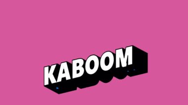 Renk Değiştiren Arkaplan ile Graffiti Biçimi KABOM Metni