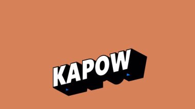 Graffiti Biçimli KAPOW Metni Renk Değiştiren Arkaplan