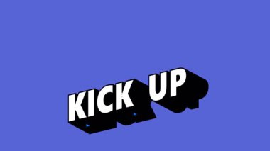 Renk Değiştiren Arkaplan ile Graffiti Biçiminde KICK UP Metni