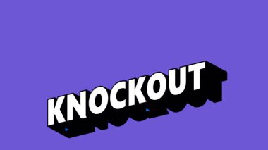 Renk Değiştiren Arkaplan ile Graffiti Biçiminde KNOCKOut Metni