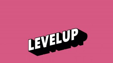 Renk Değiştiren Arkaplan ile Graffiti Biçiminde LEVELUP Metni