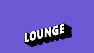 Renk Değiştiren Arkaplan ile Graffiti Biçiminde LOUNGE Metni