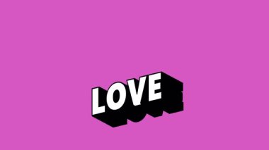 Renk Değiştiren Arkaplan ile Graffiti Biçiminde Sevgi Metni