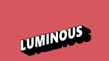 Renk Değiştiren Arkaplan ile Graffiti Biçiminde LUMINOUS Metni