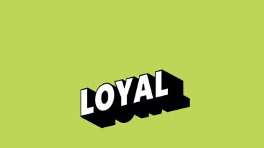 Renk Değiştiren Arkaplan ile Grafiti Biçiminde LOYAL Metni