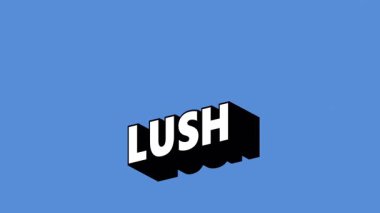 Renk Değiştiren Arkaplan ile Graffiti Biçiminde LUSH Metni