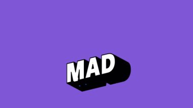 Renk Değiştiren Arkaplan ile Graffiti Biçiminde MAD Metni