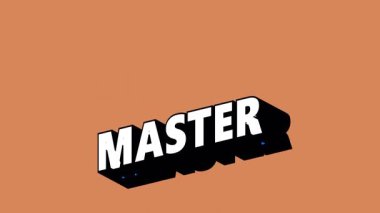 Renk Değiştiren Arkaplan ile Graffiti Biçiminde Master Metni