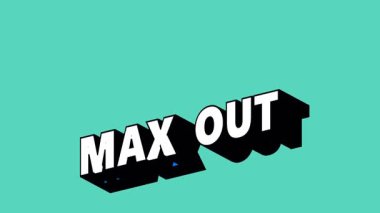 Renk Değiştiren Arkaplan ile Graffiti Biçiminde MAX Out Metni