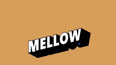 Renk Değiştiren Arkaplan ile Graffiti Biçiminde MELLOW Metni