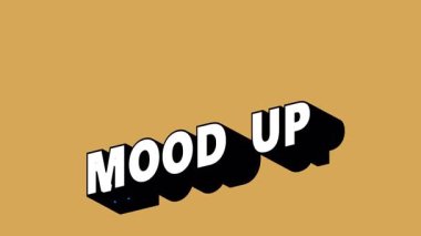 Renk Değiştiren Arkaplan ile Graffiti Biçiminde MOOD UP Metni