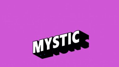 Renk Değiştiren Arkaplan ile Graffiti Biçiminde MYSTIC Metni