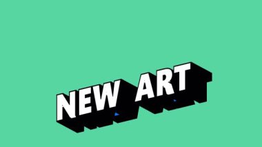 Renk Değiştiren Arkaplan ile Grafiti Biçiminde YENİ Sanat Metni