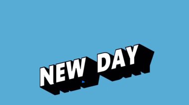 Renk Değiştiren Arkaplan ile Grafiti Biçiminde YENİ GÜN Metni