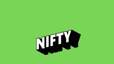 Renk Değiştiren Arkaplan ile Grafiti Biçiminde NIFTY Metni